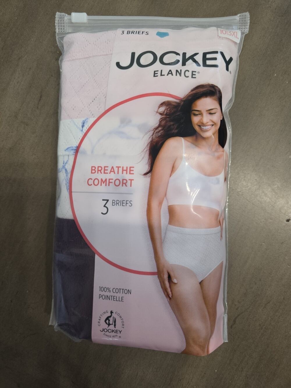 Jockey Elance 3-Pair Women Breathe Comfort Cotton Underwear Pantie Sz 3XL